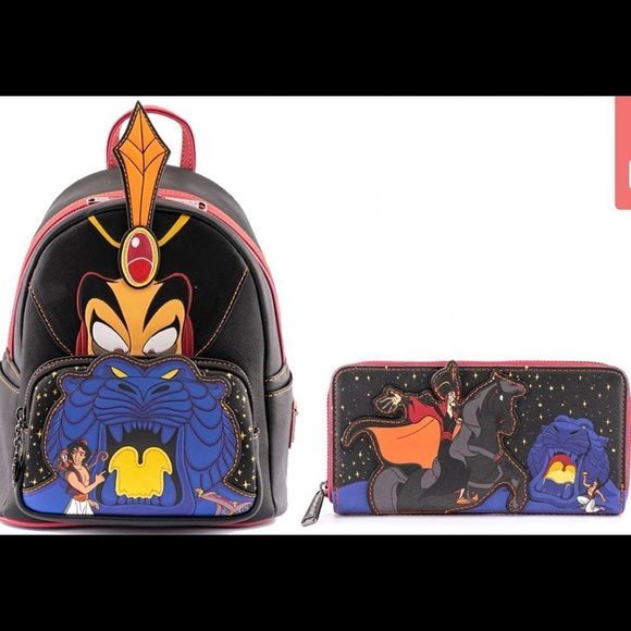 Disney Aladdin Jafar & The Cave of Wonders Mini Backpack and Wallet Bund… - Picture 1 of 10